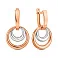Серьги-подвески из красного золота с родированием (арт. 1092125р) – изображение 1