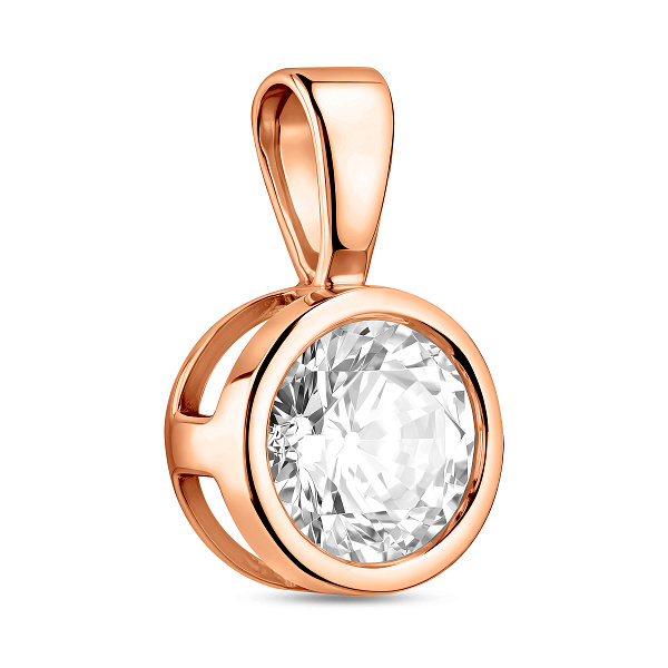 Золотая подвеска с фианитом (арт. 440427) – изображение 1