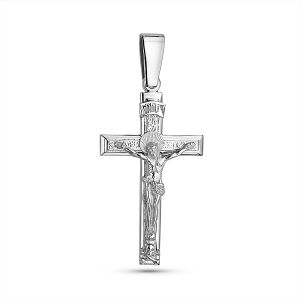 Срібний хрест з розп'яттям (арт. 7504/2-0107.0.2) – зображення 1