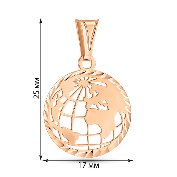 Золотой подвес без камней (арт. 424922/1) – изображение 2