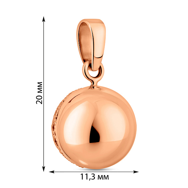 Золотой кулон в форме шара (арт. 440370) – изображение 4