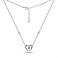 Серебряное колье Сердце с фианитами (арт. 7507/2260) – изображение 2
