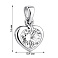 Серебряный подвес Сердце с фианитом (арт. 7503/39044р) – изображение 2