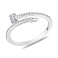 Серебряное кольцо гвоздик с фианитами (арт. 7501/6985) – изображение 1
