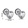 Серебряные серьги Сердечки с фианитами (арт. 7518/СК2Ф/281) – изображение 2