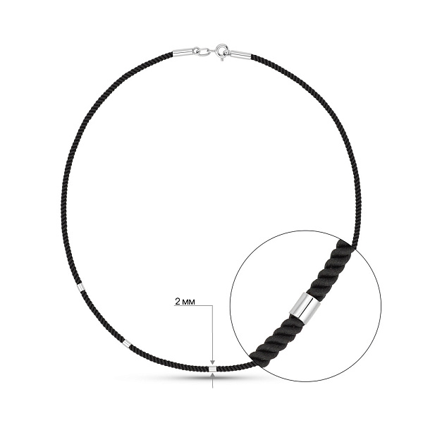 Шовковий шнурок з золотими вставками (арт. 360144б) – зображення 2