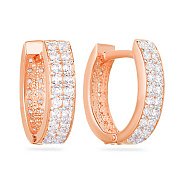 Золоті сережки конго з фіанітами (арт. 110148)