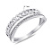 Серебряное кольцо Цепь с фианитами (арт. 7501/7079) – изображение 2
