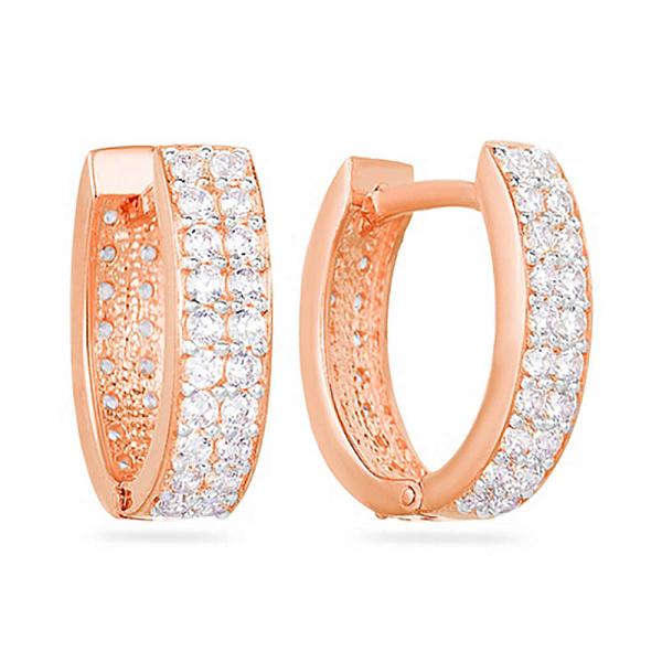 Золотые серьги конго с фианитами (арт. 110148) – изображение 1