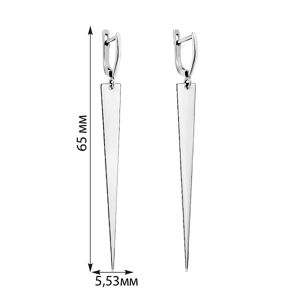 Золотые серьги с подвесками (арт. 105329б) – изображение 3