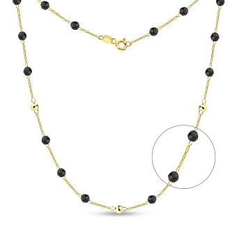 Колье из желтого золота с ониксом (арт. 352875жо)