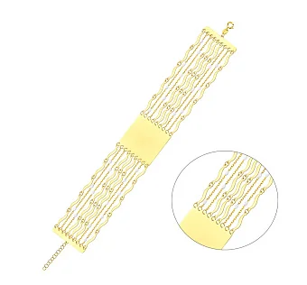 Браслет Francelli з жовтого золота з емаллю (арт. 3261052жеб)