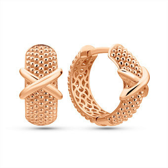 Золотые серьги без камней (арт. 1092023)