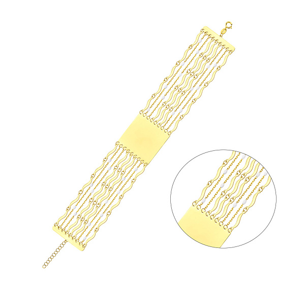 Браслет Francelli з жовтого золота з емаллю (арт. 3261052жеб) – зображення 1