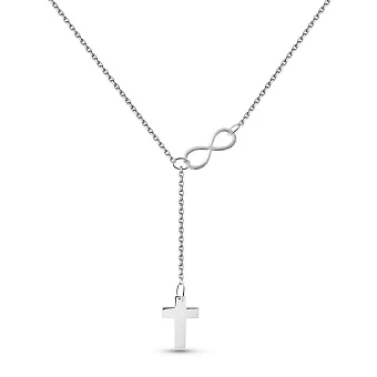 Кольє з білого золота (арт. 352488б)