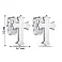 Серьги-пусеты Крестики из серебра без камней (арт. 7518/6900) – изображение 2