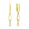 Золоті сережки підвіски з фіанітами (арт. 110578ж) – зображення 1