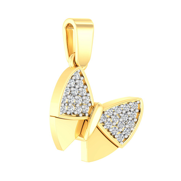 Золотая подвеска Бабочка с фианитами (арт. 442600ж) – изображение 1