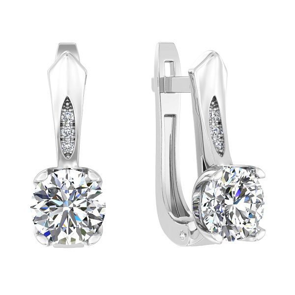 Золоті сережки з фіанітами (арт. 113500б) – зображення 1