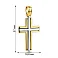 Крестик из желтого и белого золота (арт. 440549ж) – изображение 2