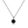 Серебряное колье с черным фианитом (арт. 7507/1291ч) – изображение 1