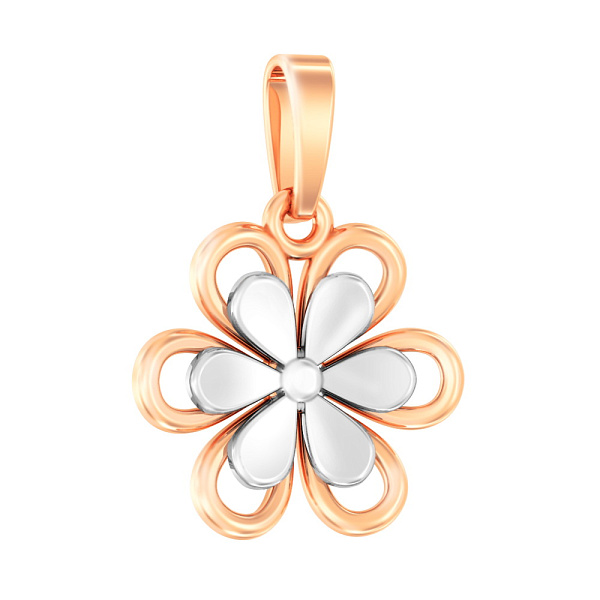 Золота підвіска Квіточка (арт. 441065кб) – зображення 1