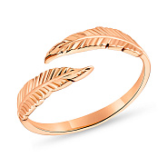 Незамкнутое золотое кольцо "Перо" (арт. 155325)