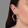Серьги кольца из желтого золота (арт. 108663/40ж) – изображение 2