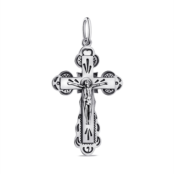 Серебряный крестик без камней (арт. 7904/189пю) – изображение 1