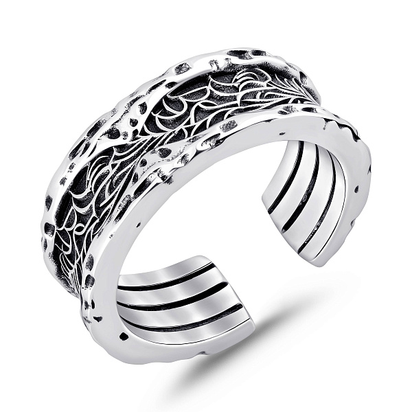 Широкое серебряное кольцо без камней (арт. 7901/8469) – изображение 1