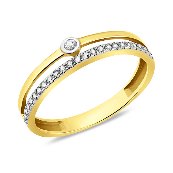 Кольцо золотое с фианитами (арт. 140764ж) – изображение 1