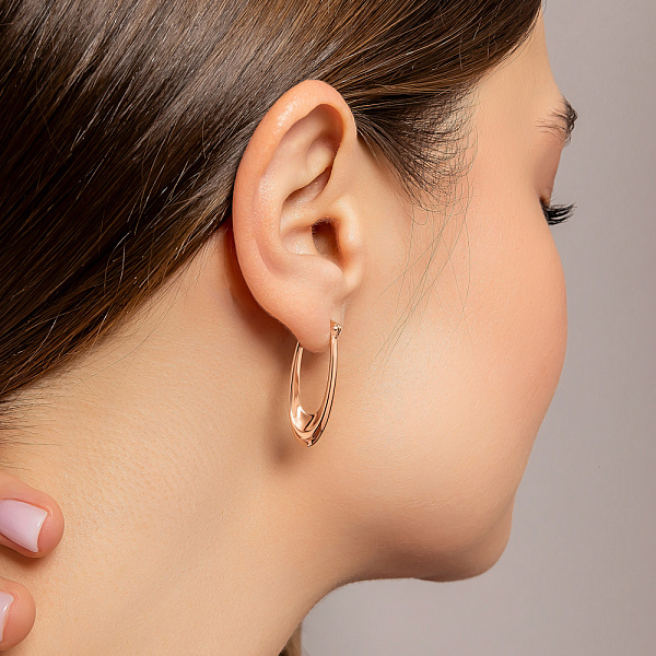Золотые сережки без камней (арт. 107661/25) – изображение 2