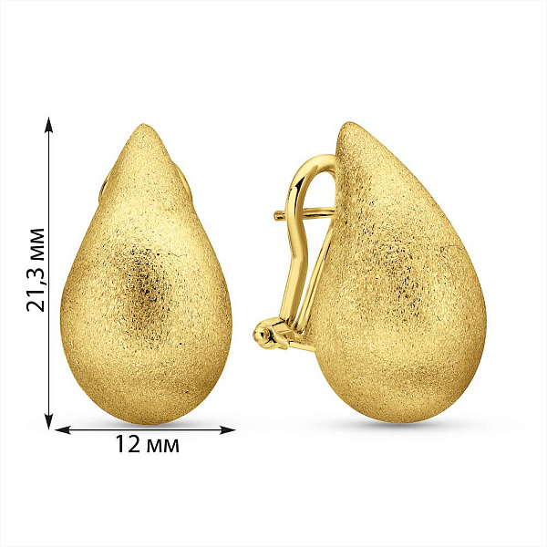 Сережки з жовтого золота Francelli (арт. 1091860жм) – зображення 4