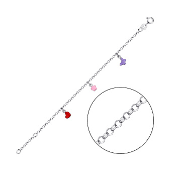 Детский браслет из серебра с подвесками (арт. 7509/4493е)