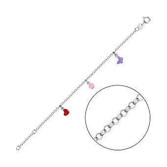 Дитячий браслет зі срібла з підвісками (арт. 7509/4493е)