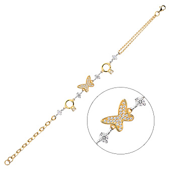 Фото Золотой браслет с фианитами (арт. 321703ж)