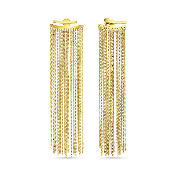 Длинные золотые серьги Francelli (арт. 1092046ж) – изображение 1