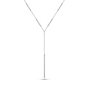 Фото Колье-галстук Francelli из белого золота (арт. 360319/1б)