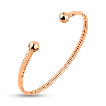 Фото Жорсткий браслет з червоного золота (арт. 326542)