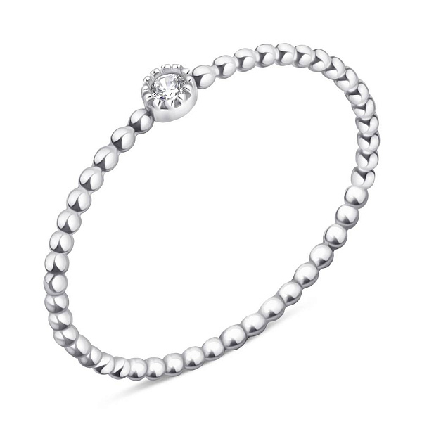 Серебряное кольцо с фианитом (арт. 7501/6836) – изображение 1