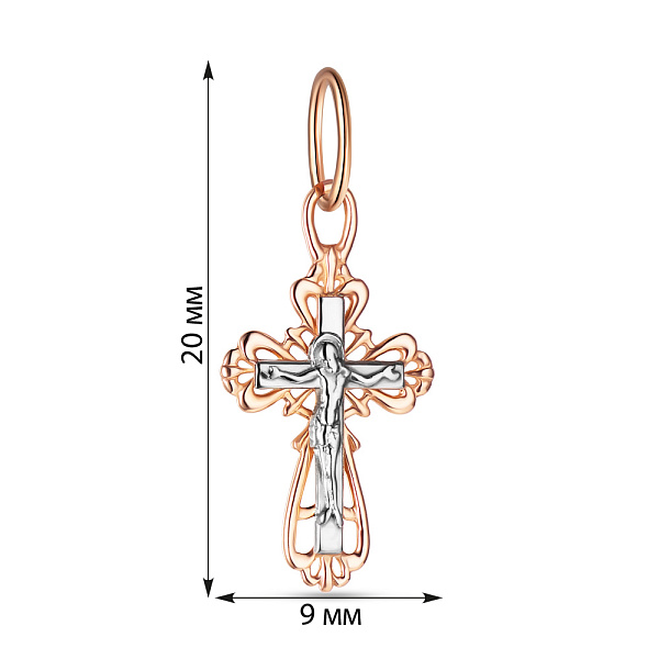 Хрестик з червоного золота «Сузір'я вічної любові» (арт. 501510) – зображення 2