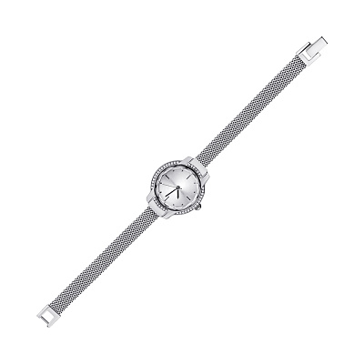 Срібний годинник з фіанітами  (арт. 7526/283)