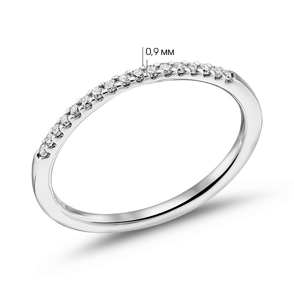 Кольцо из белого золота с бриллиантами (арт. К341634010б) – изображение 4
