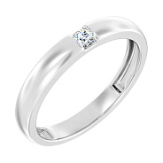 Кольцо из белого золота с бриллиантом (арт. К011167005б)