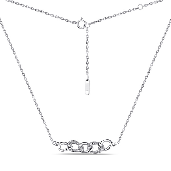 Серебряное колье с фианитами (арт. 7507/2159) – изображение 2