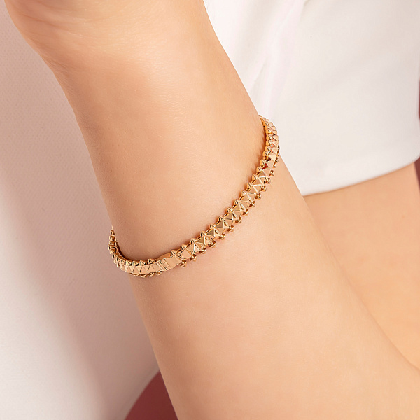 Жесткий браслет из красного золота (арт. 3261244) – изображение 3