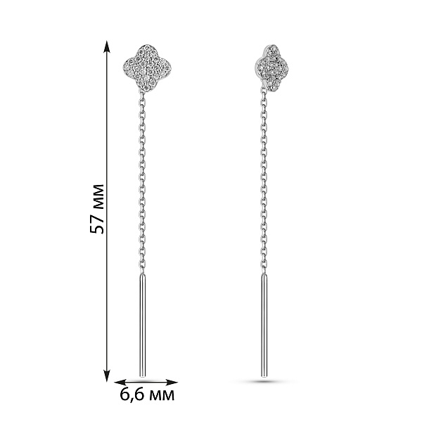 Серьги из золота с бриллиантами (арт. С011509015б) – изображение 3