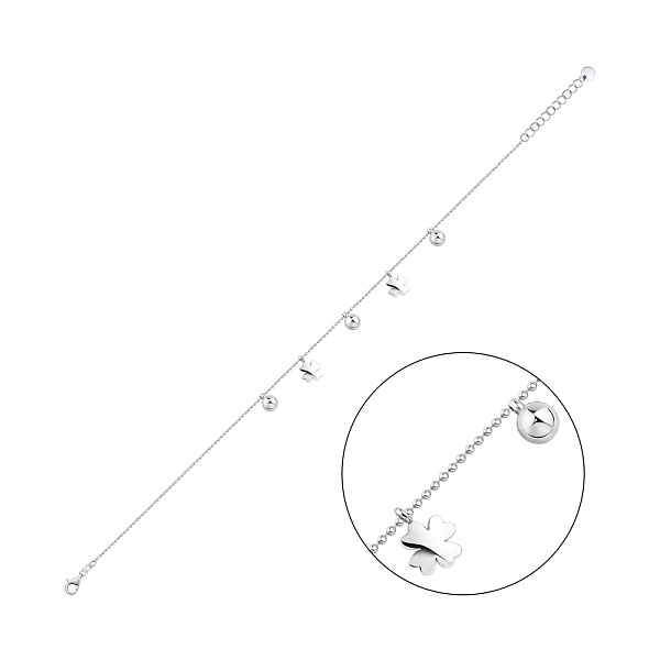 Браслет зі срібла на ногу з підвісками (арт. 7509/5091н) – зображення 1