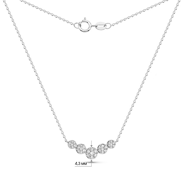 Кольє з білого золота з діамантами (арт. Ц341638020б) – зображення 4