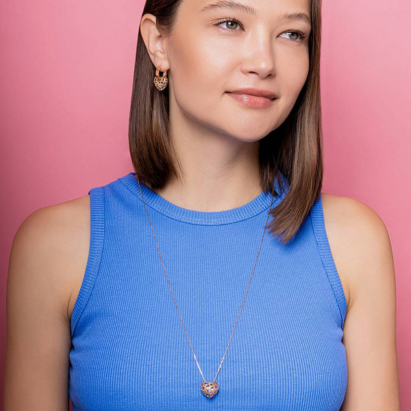 Золоті сережки Сердечка (арт. 1101026) – зображення 7